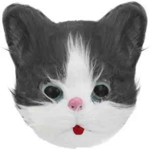 & Women GREUS Halloween Furry Plush Cat Masquerade Mask - Realistic tavernkeeper tutor ravine Animal Mask Costume for Men 