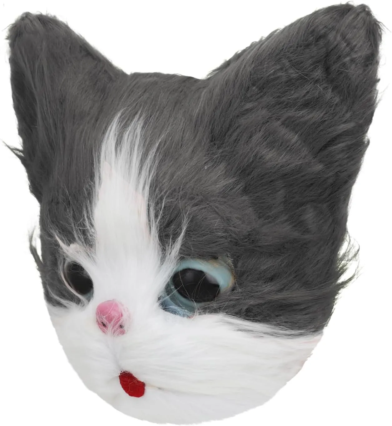 & Women GREUS Halloween Furry Plush Cat Masquerade Mask - Realistic tavernkeeper tutor ravine Animal Mask Costume for Men 
