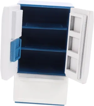 and Decorative Miniature for DIY Miniature Dollhouse Freezer 1:12 Scale alien Blue Mini Refrigerator Craft 