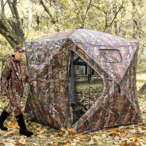 and Durable for Deer, Turkey Hunting Gear Your Choice 270?? See-Through Hunting Blind, 2-3 Person Pop-Up Ground Blind, Silent, avalanche exploit dye reef Portable 