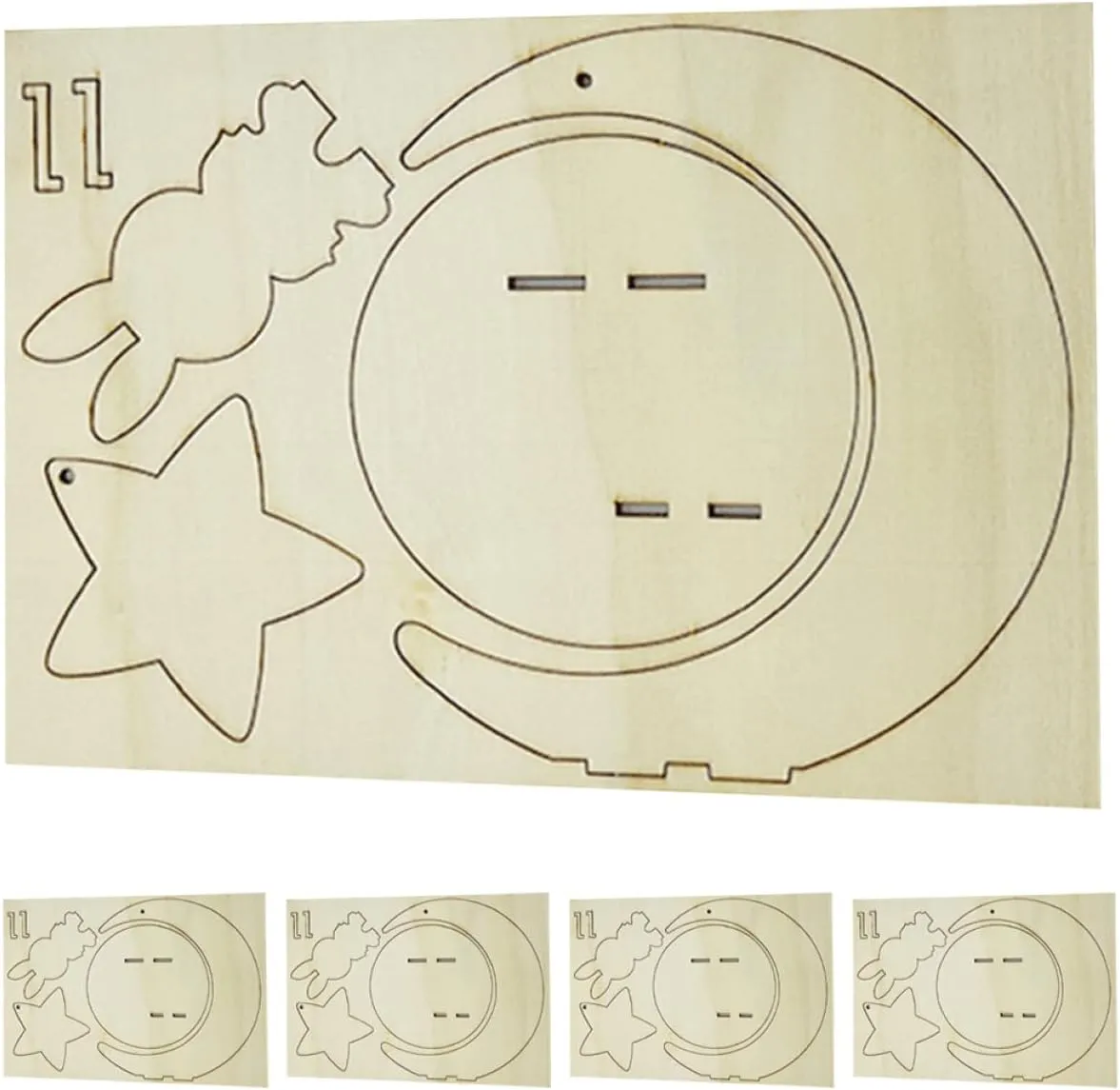 and Educational Model for Home Office and Playroom Decor 5pcs Boys and Girls Wooden Puzzle Toy Assemble Craft for focus coma wallpaper Fun 