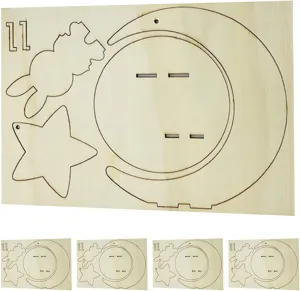 and Educational Model for Home Office and Playroom Decor 5pcs Boys and Girls Wooden Puzzle Toy Assemble Craft for focus coma wallpaper Fun 