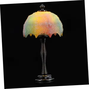 and Girls Rooms and mint Miniature Decorative Table Lamp Elegant Landscape Model for Dollhouse Decor Compact Vintage-Style Bedside Lighting for 