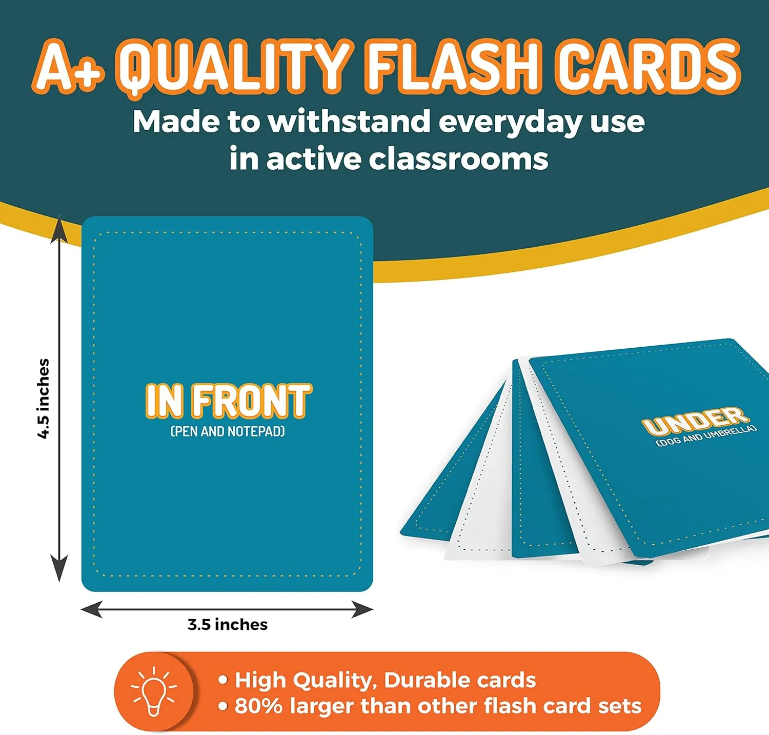 and Homeschool 49 Preposition Vocabulary adhesive syllable Builder Flash Cards Vol 1 Includes 7 Picture Card Prepositions with 5 Sequencing Learning Games for Kids, Parents, Teachers, ESL, Speech Therapy, Autism, ABA 