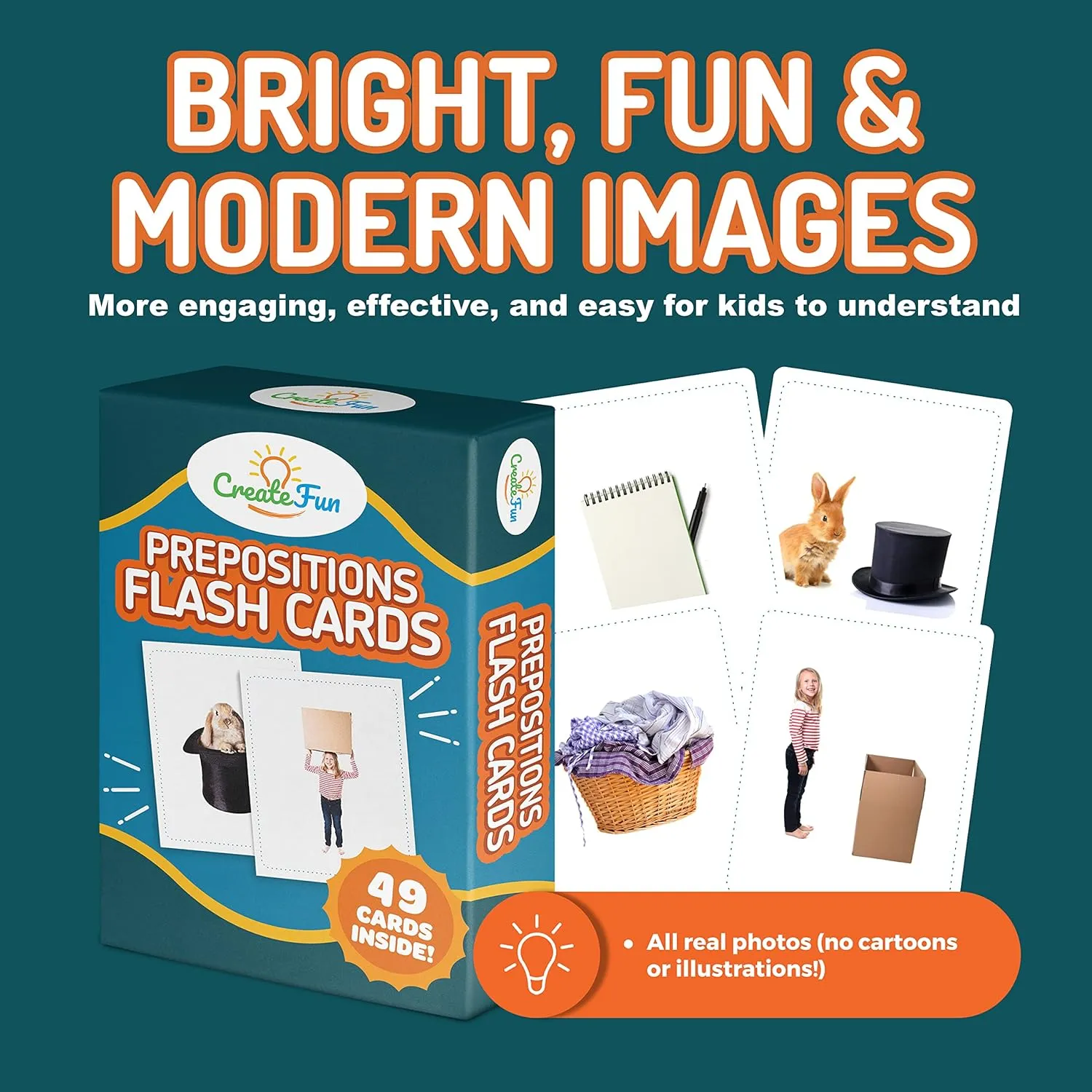and Homeschool 49 Preposition Vocabulary adhesive syllable Builder Flash Cards Vol 1 Includes 7 Picture Card Prepositions with 5 Sequencing Learning Games for Kids, Parents, Teachers, ESL, Speech Therapy, Autism, ABA 