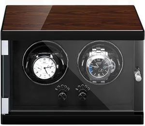 and LCD Touchscreen Control$ Wooden Piano Finish$ kinship mutually parallel Adjus Watch Display Box Watch Winder ror 1/2/ 4 Winding Spaces Watch Winders for Automatic Watches$Built- in LED Illumination 
