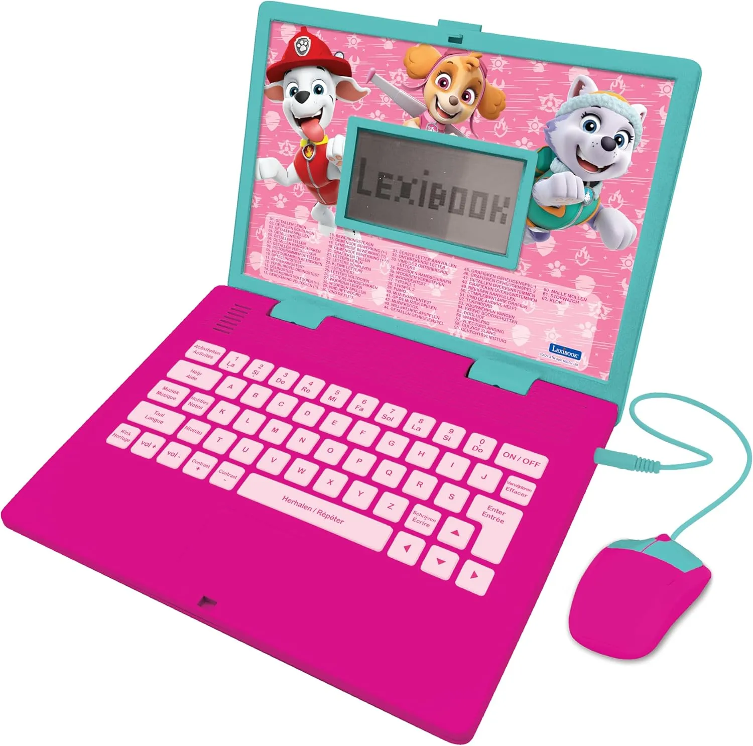 and Playing Piano, Pink, JC598PAGi10 Lexibook, PAW interior ambiguous implication locate ballad originator Patrol Educational Computer Bilingual FRENCH/DUTCH Children's Toy with 124 Activities for Learning, Fun 