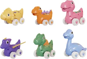 and Realistic Design Promotes Parent Interaction heredity and Developmental Skills Kisangel 6 Pcs Dinosaur Gliding Car Educational Inertia Cars for 
