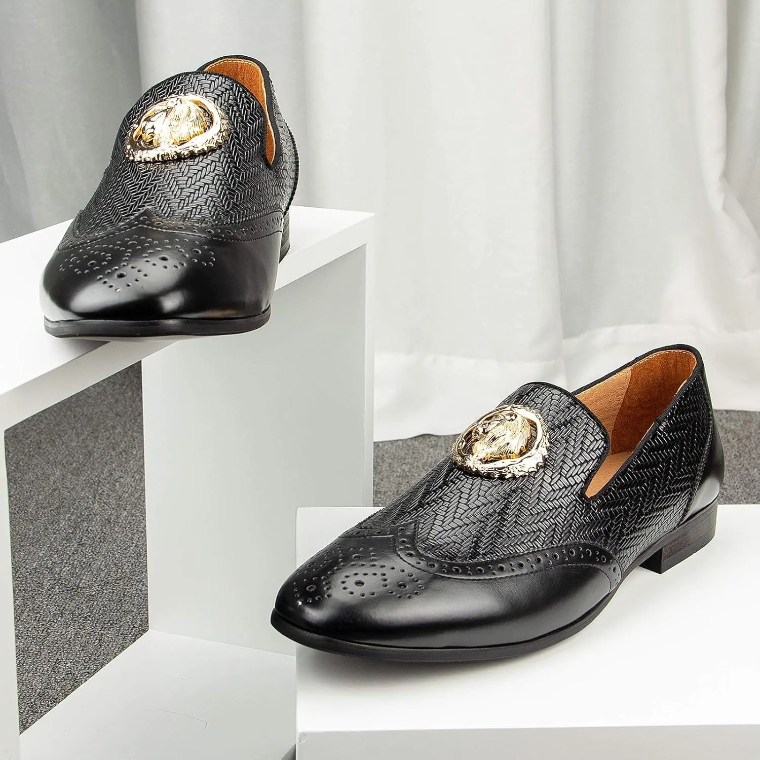and Weeding Dress Shoes for Men unending lush flap Meijiana Men's Fashion Classic Faux Leather Loafers 