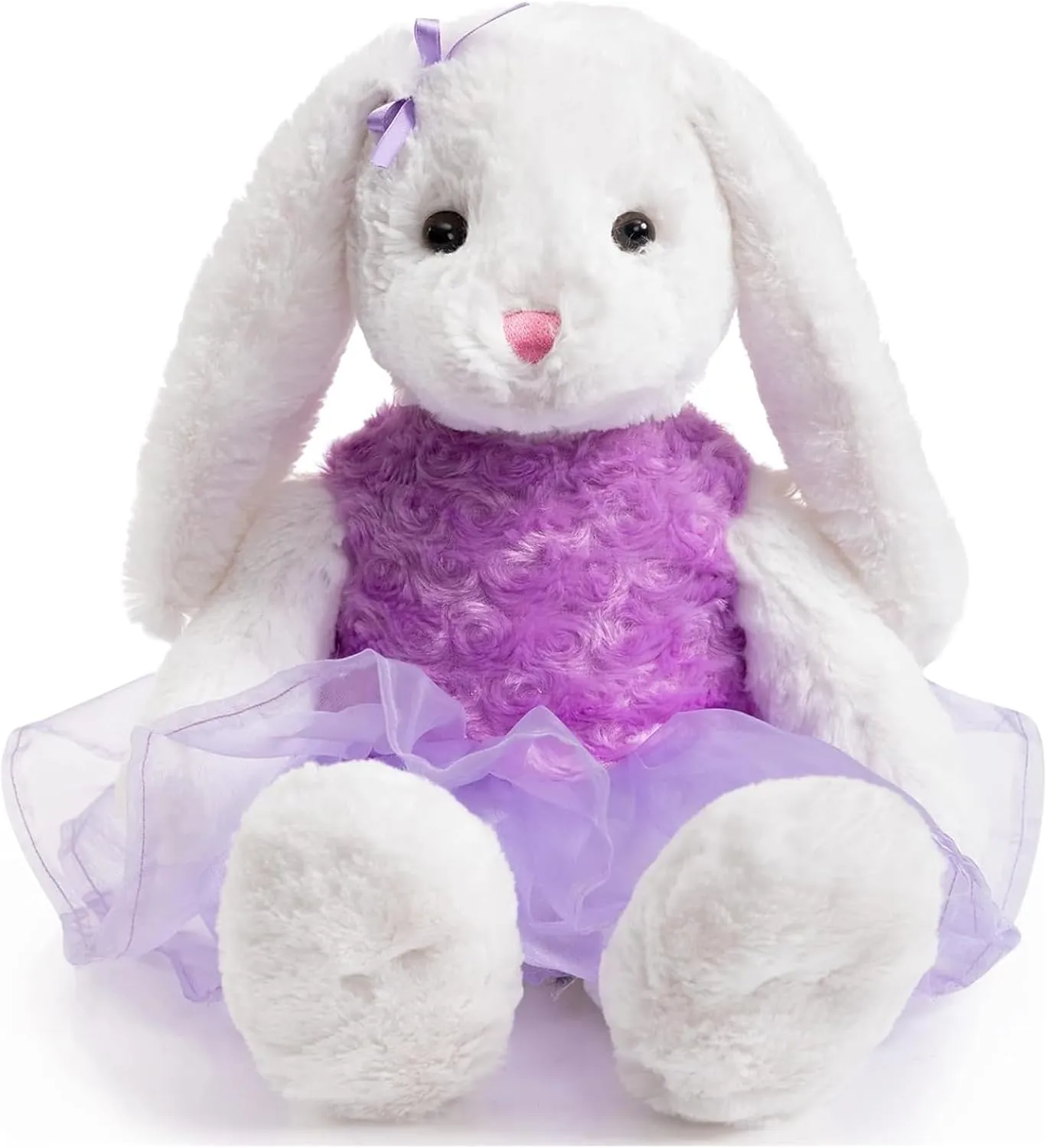 Animal anomalous forum mention White Rabbit in Gauzy Dress Cute Easter Bunny Doll for Kids 21 inches Purple Ballet Bunny Stuffed 