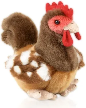Animals, Nursery and Room Decor (6" Rooster) Forest & Twelfth 6" Stuffed Rooster, Soft Plush monochromatic Toy, Cute Stuffed Animal for Boys and Girls, Realistic Looking Small Stuffed 