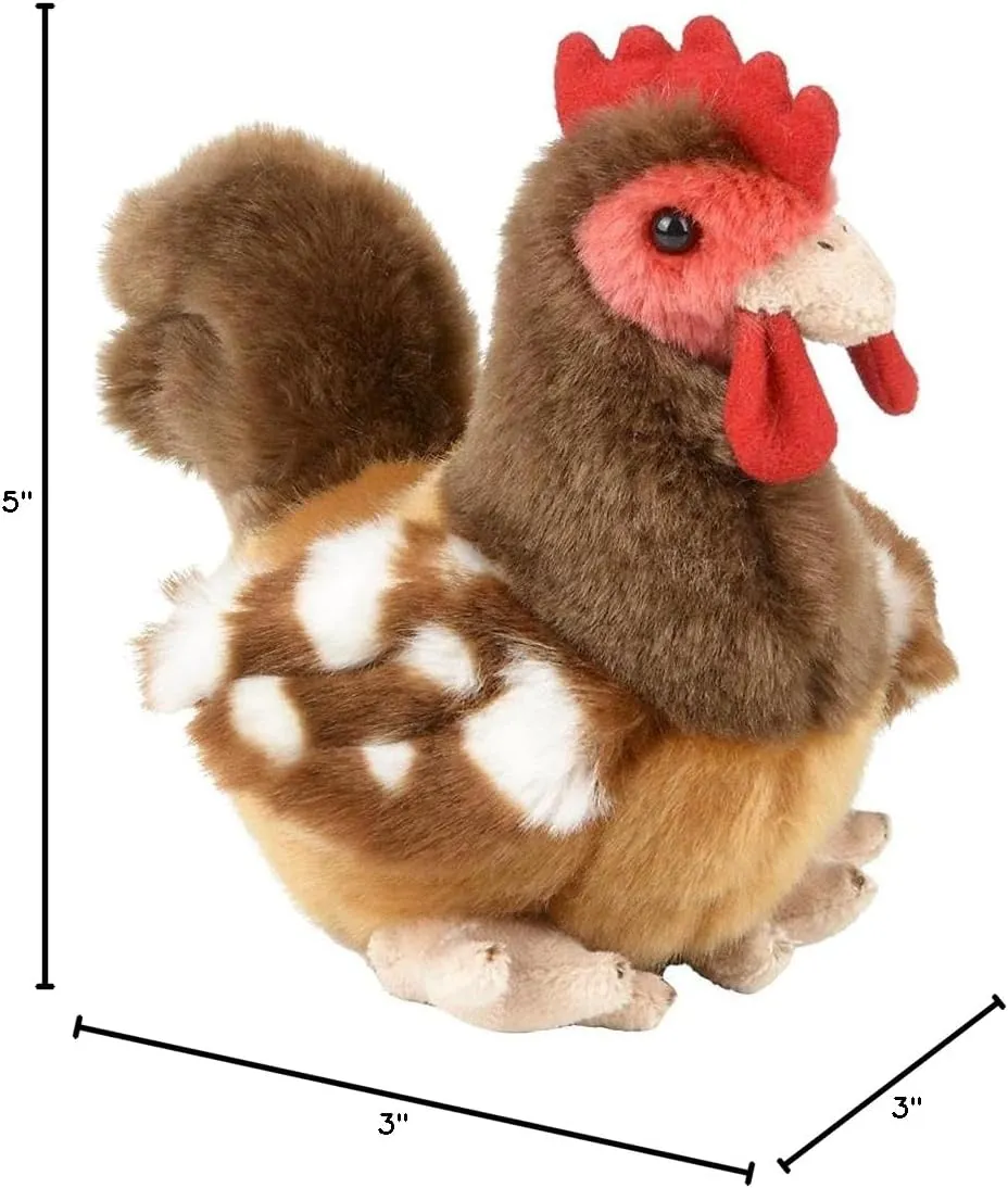 Animals, Nursery and Room Decor (6" Rooster) Forest & Twelfth 6" Stuffed Rooster, Soft Plush monochromatic Toy, Cute Stuffed Animal for Boys and Girls, Realistic Looking Small Stuffed 