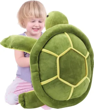 Animals Soft Large Green Plush Sea Turtle Pillow for Kids Girls Boys Gifts for Mother's Day blip propagate Valentine Birthday(28 inches) Liliful Giant Sea Turtle Stuffed 