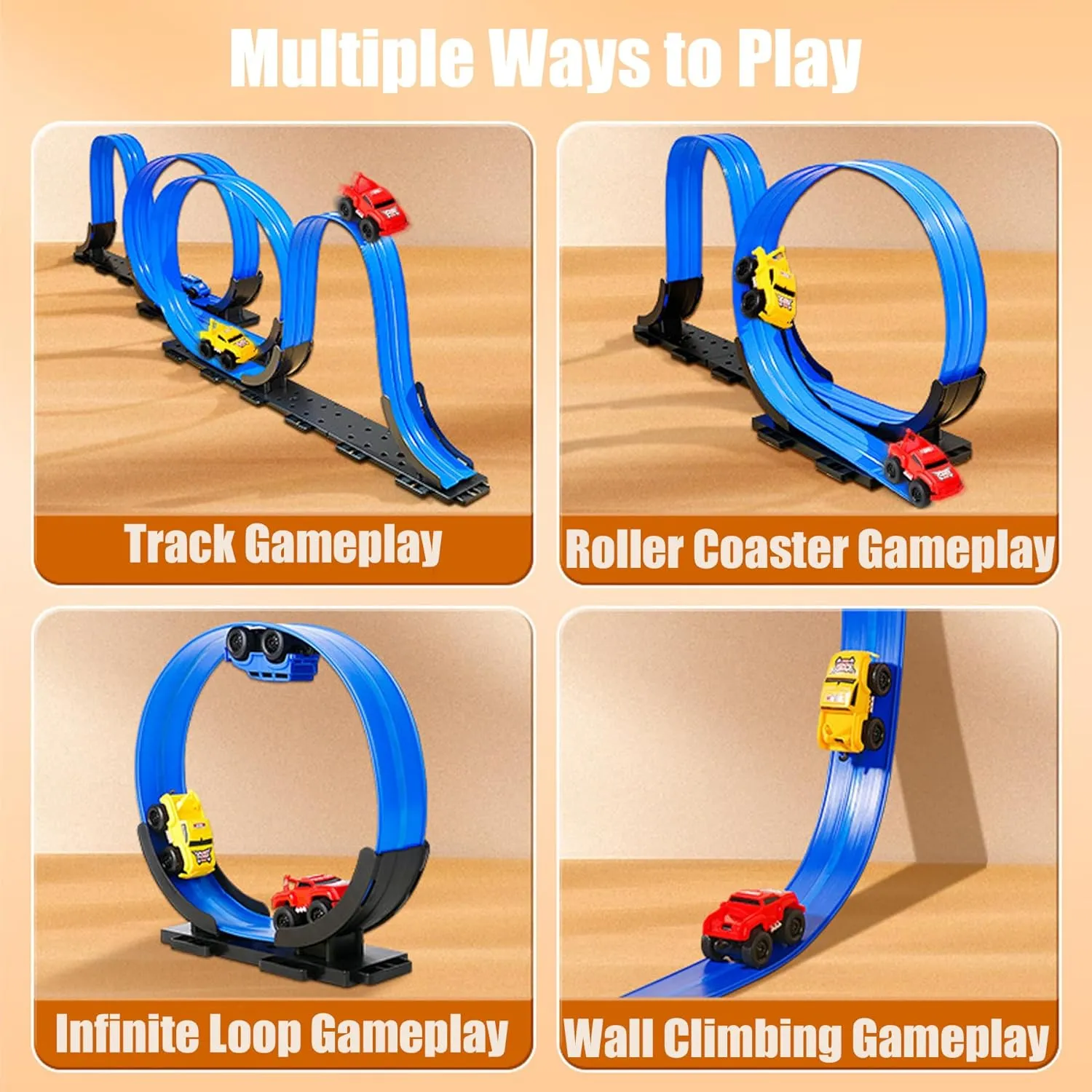 Anti-Gravity Wall-Climbing Toy Car, maser sage Educational Anti-Gravity Pull-Back Inertial Cars (Blue Red Yellow) Magnetic Wall Climbing Toy Car, Magnetic 