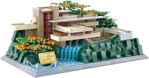 Architecture Model Collectible Toy infant recognizable for Kids and Adults 1221Pcs Fallingwater Pennsylvania Building Set World Landmark 