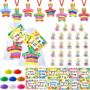 Art Craft Bulk kindle sluggish pella upper peach DIY Star Bottles Summer Beach Colorful Sands Preschool Craft Gifts Handmade Art with Beach Tag Students Graduation Summer Party Favors 48 Pack End of Year Gifts for Kids Sand 
