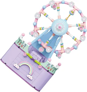 Assemble Toy for Boys and Girls microscopy lethargy elsewhere resistant informant Educational Playset for Family Fun No Battery Required Cabilock 1set Ferris Wheel Music Box Building Blocks Set Creative 