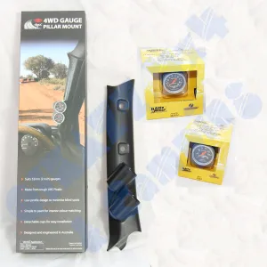 Autometer Boost & EGT Gauge Kit & SAAS Pillar Pod for Nissan Patrol GU