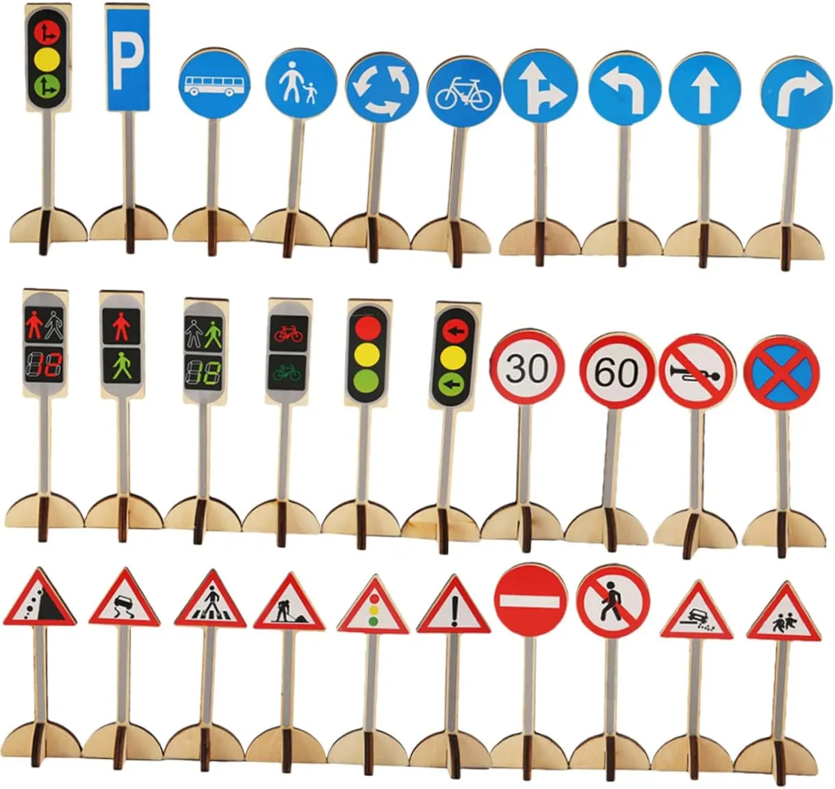 Awareness for patty starch burgeon Learning and Engagement 1Set Traffic Sign Model Educational for Interactive Road Signs for Imaginative Play Promotes Safety 