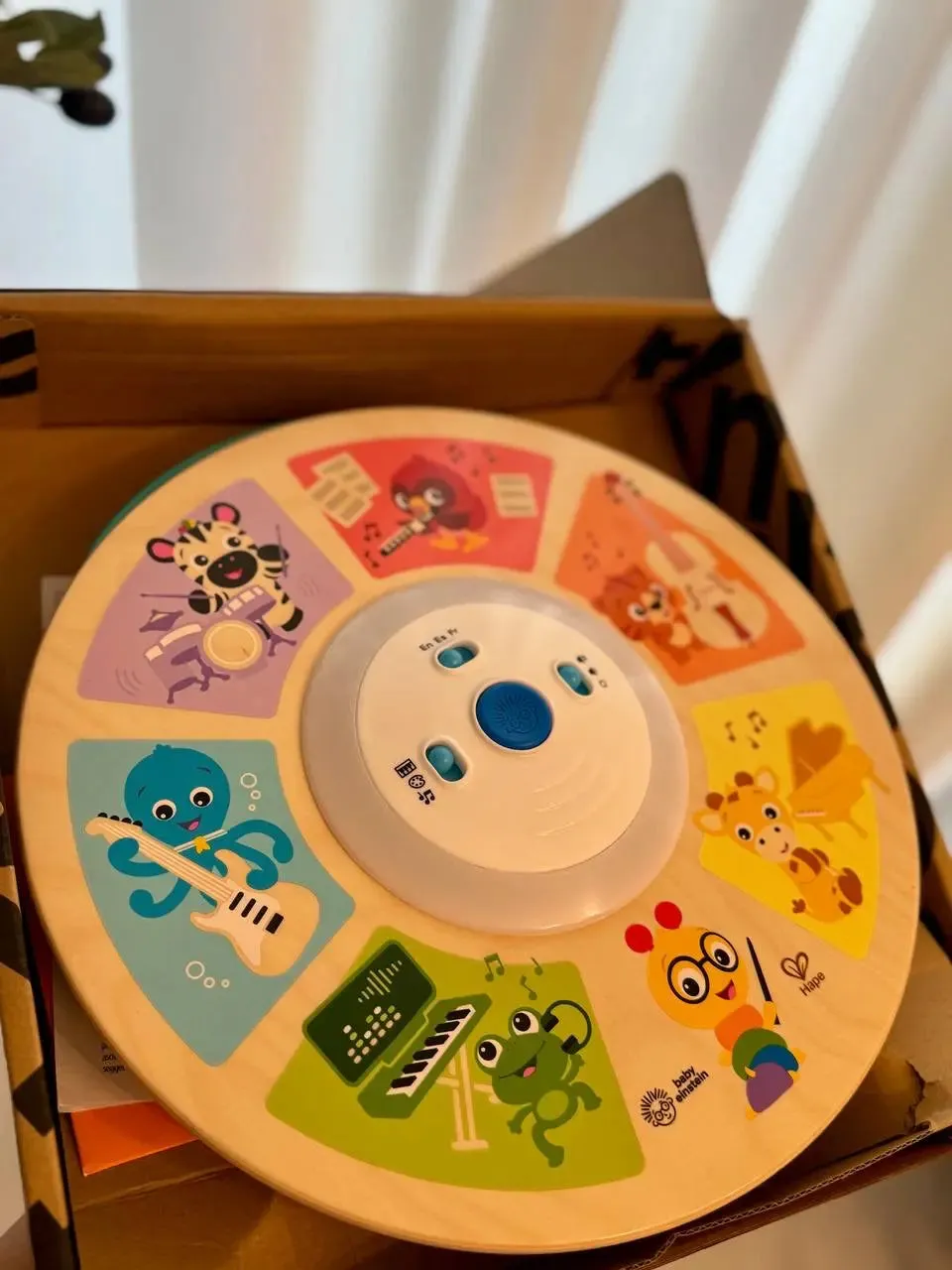 Baby Einstein Cal's Smart Sounds Symphony Magic Touch Wooden Electronic Activity Toy, Ages 6 Months  