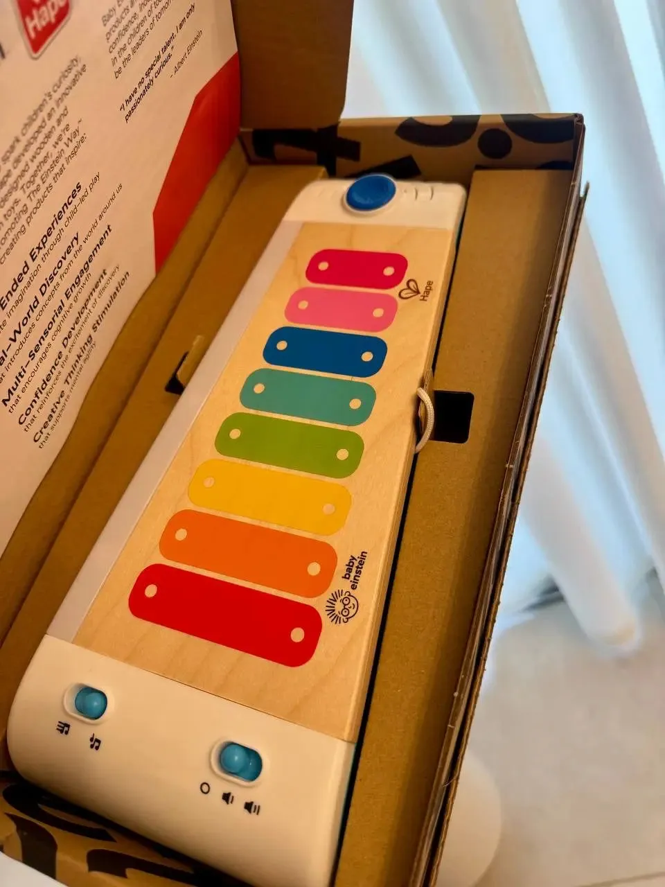 Baby Einstein Magic Touch Xylophone Wooden Musical Toy with Lights, Ages 12 months  