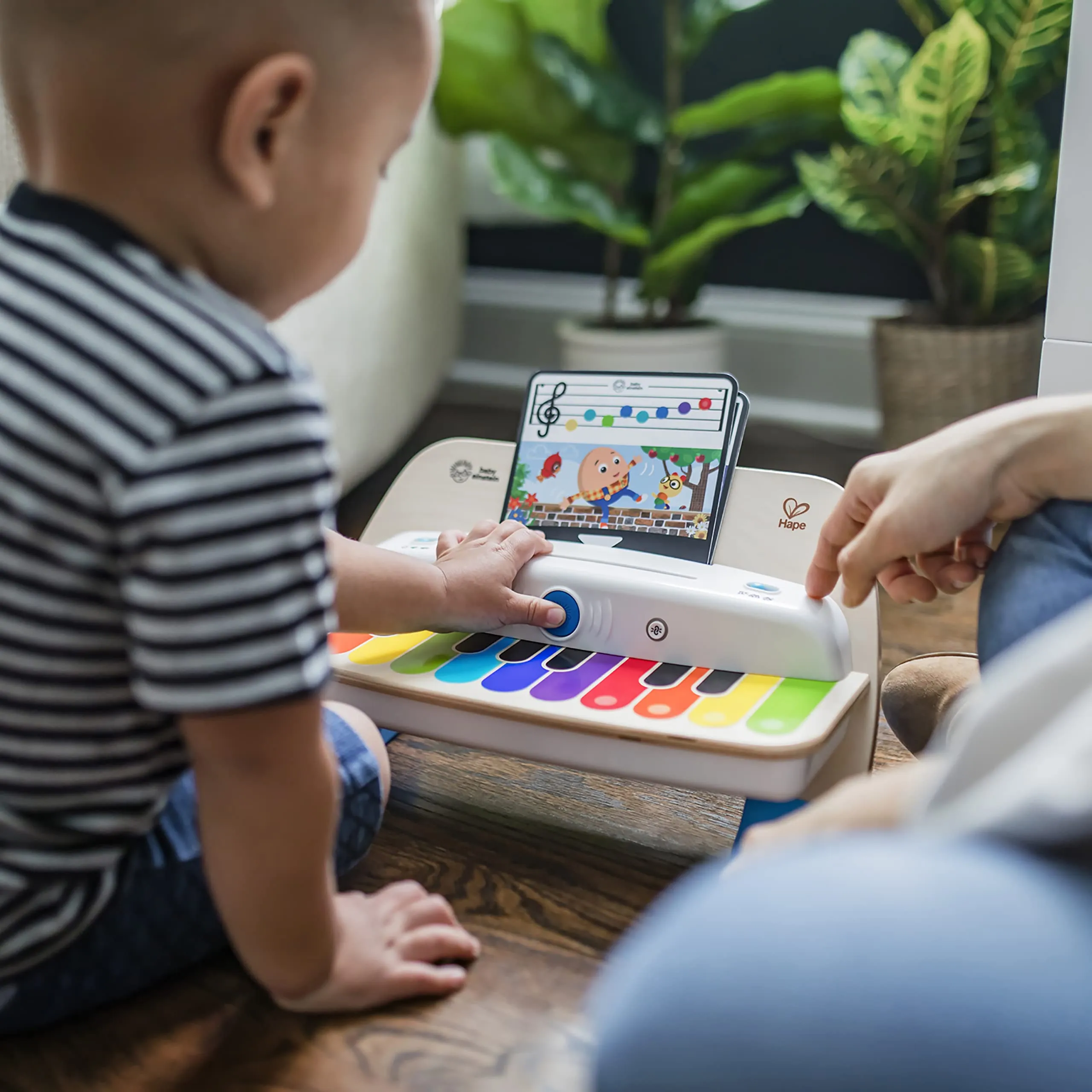 Baby Einstein Together in Tune Piano & Guitar Bundle, Safe Wireless Wooden Musical Toddler Toys, Magic Touch, 6 Months 