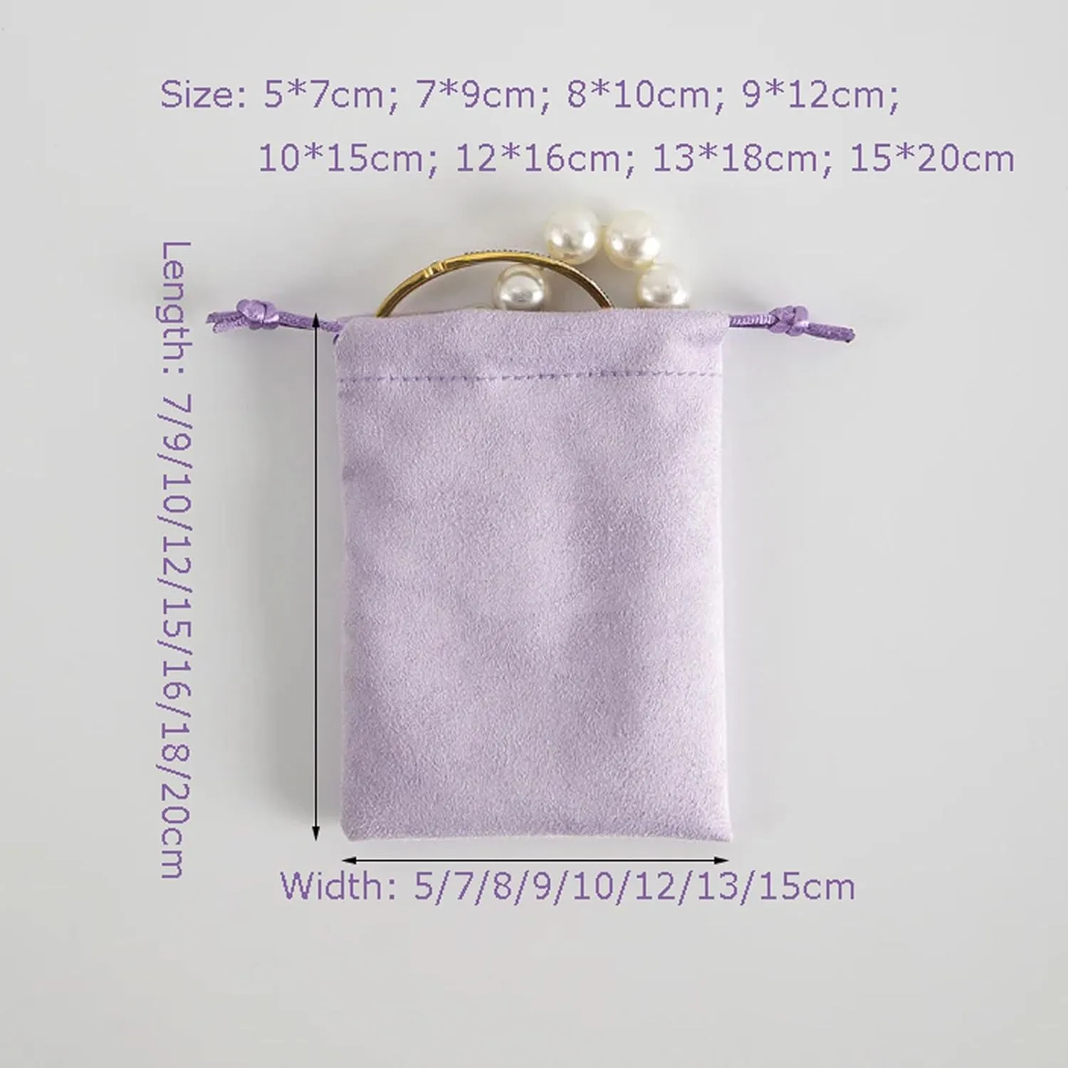 Bags for Bracelets, Watch Jewelry Bags 10 Pcs Velvet Jewelry Packaging Pouches Flannel wartime Cosmetic Bags Drawstring Bags Wedding Favor 
