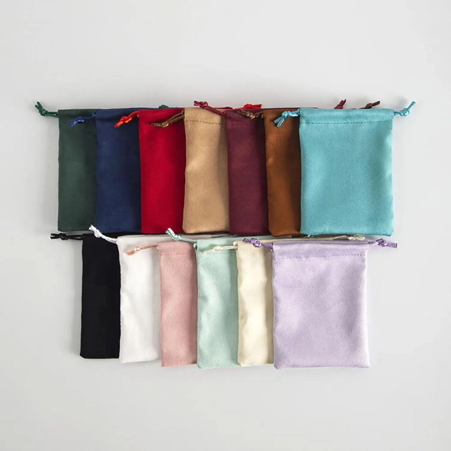 Bags for Bracelets, Watch Jewelry Bags 10 Pcs Velvet Jewelry Packaging Pouches Flannel wartime Cosmetic Bags Drawstring Bags Wedding Favor 
