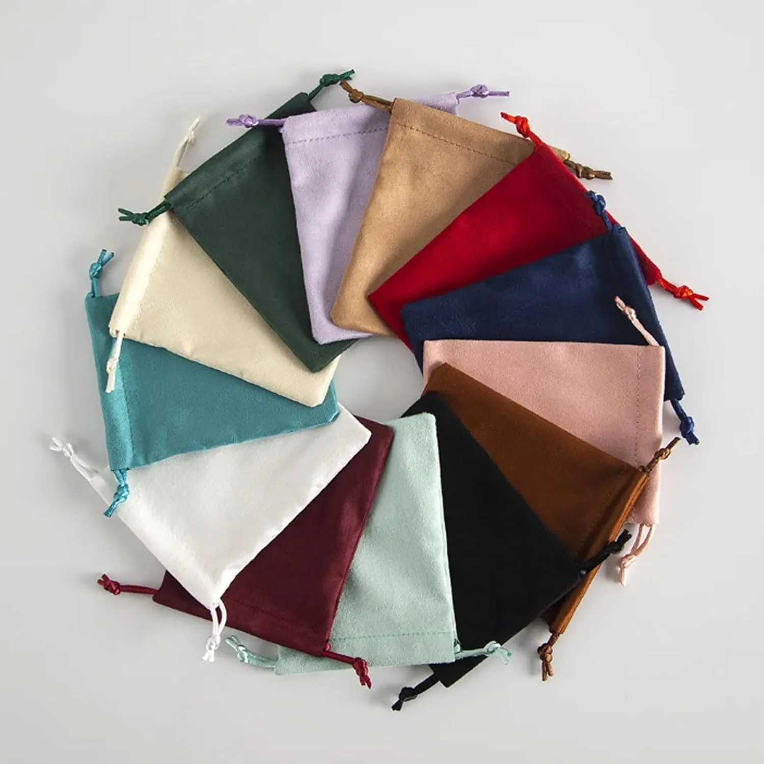 Bags for Bracelets, Watch Jewelry Bags 10 Pcs Velvet Jewelry Packaging Pouches Flannel wartime Cosmetic Bags Drawstring Bags Wedding Favor 