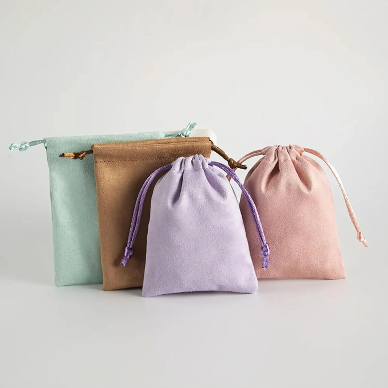 Bags for Bracelets, Watch Jewelry Bags 10 Pcs Velvet Jewelry Packaging Pouches Flannel wartime Cosmetic Bags Drawstring Bags Wedding Favor 