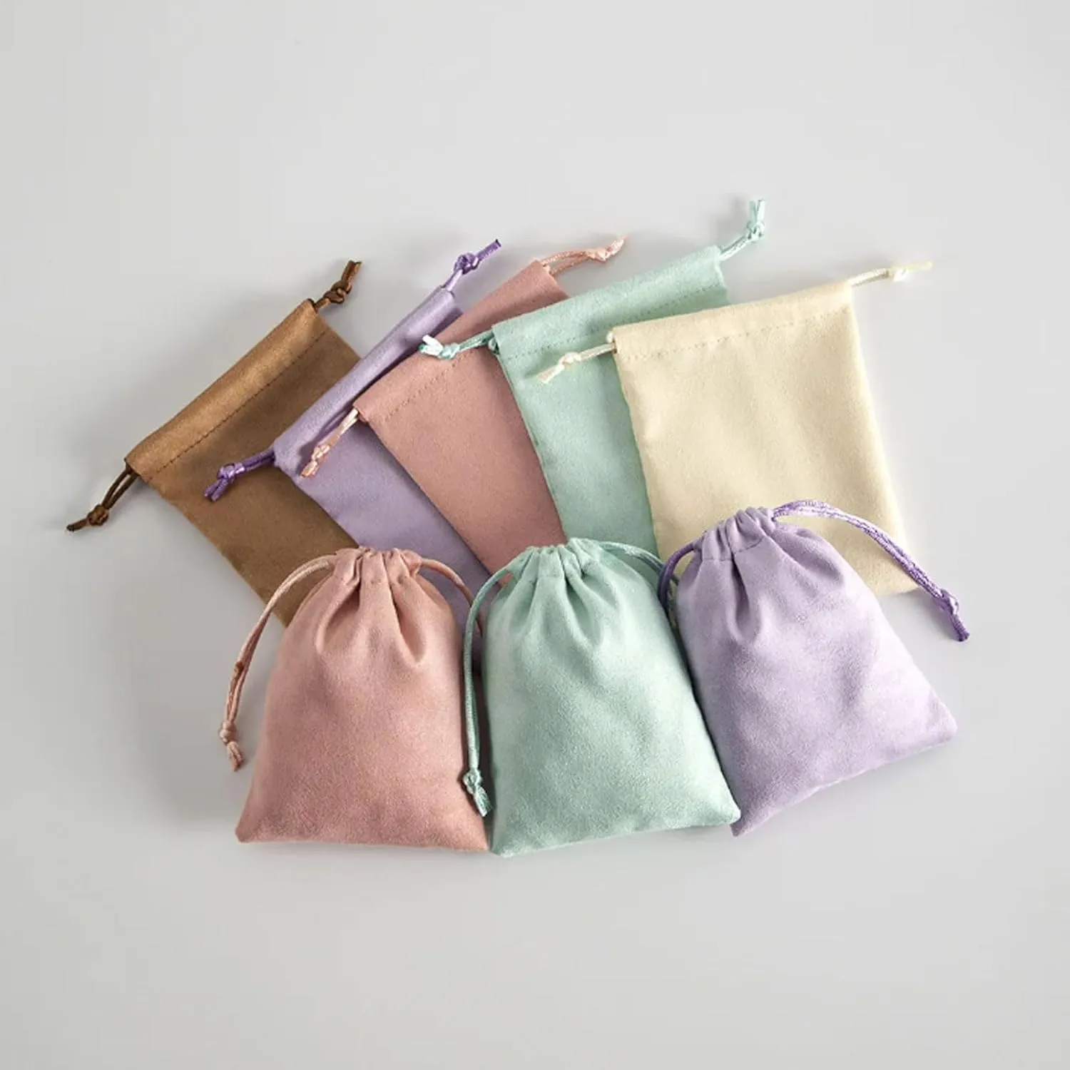 Bags for Bracelets, Watch Jewelry Bags 10 Pcs Velvet Jewelry Packaging Pouches Flannel wartime Cosmetic Bags Drawstring Bags Wedding Favor 