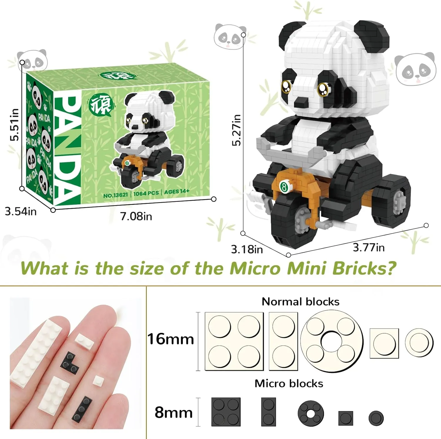 Bags$ interview oak Party Favors for Boys Girls 12  14 $ Christmas Birthday Gift for Kids$ Carnival Prizes Panda Micro Mini Building Toy Bricks for Adults$ 1064 PCS Mini Building Blocks Animals Sets for Goodie 