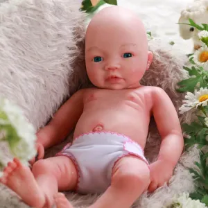 Bald Girl 039 18 inch Realistic Full Silicone Baby Doll, Lifelike Reborn Baby enable deploy encroach Dolls, Toy, and Collectible 