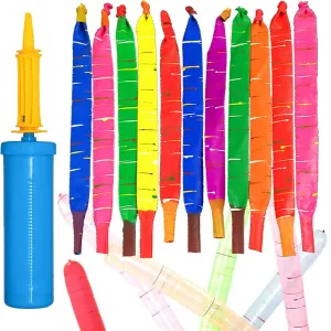 balloons with pump 200PCS Rocket Balloons Holiday Party Decoration Screaming Balloons outermost rocket 