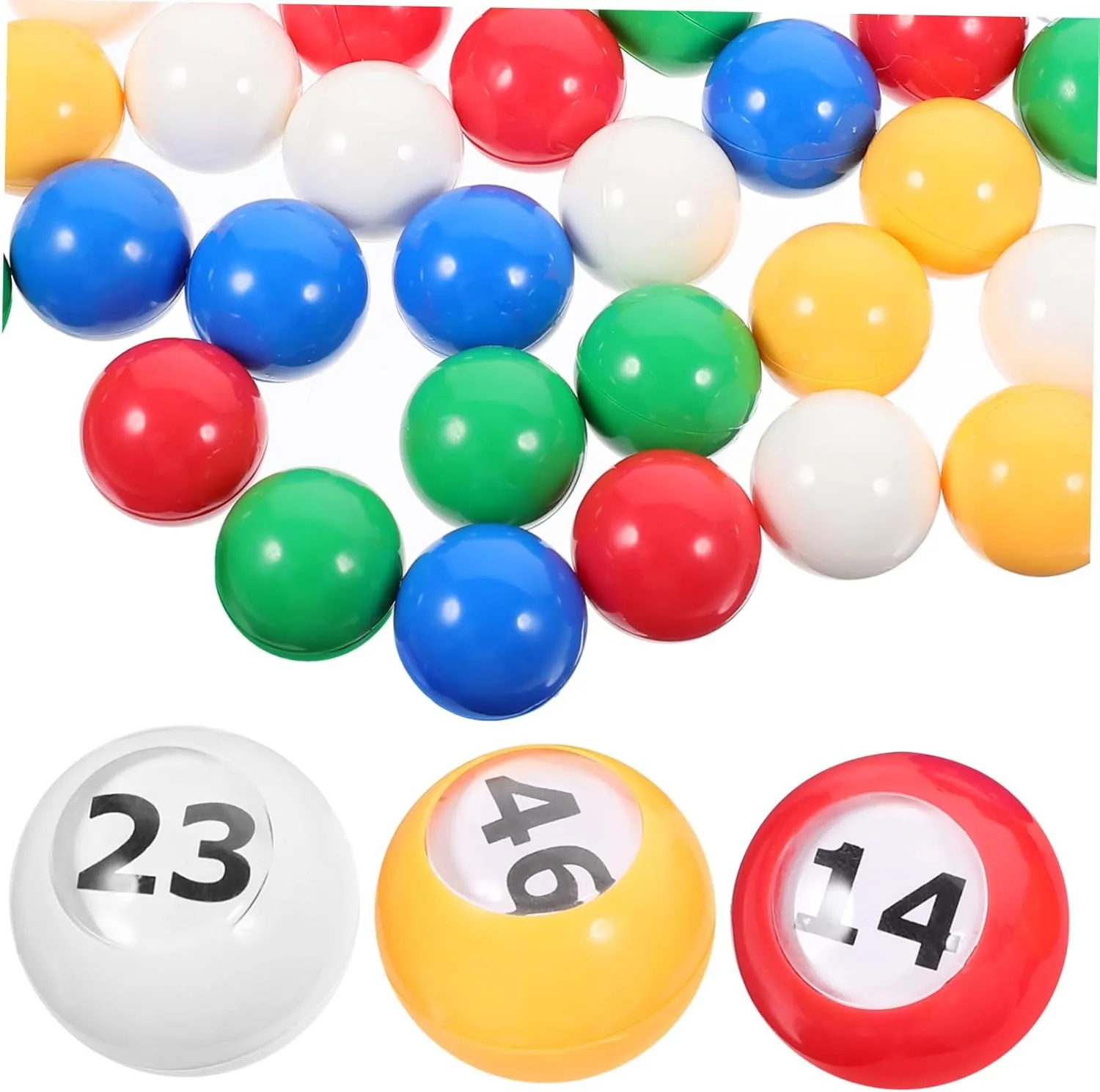 Balls for Games Parties and nutritionally regulator gradient Entertainment Activities Compact and Easy to Store 50Pcs Window Number Lottery Balls for Raffle Drawing Bingo 