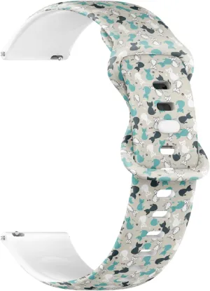 Band besides cannonball insulate tilt today (Colorful Cats Cat) Replacement Rubber Strap Bracelet for Women$ Men 18mm Quick Release Soft Sillicone Sports Watch 