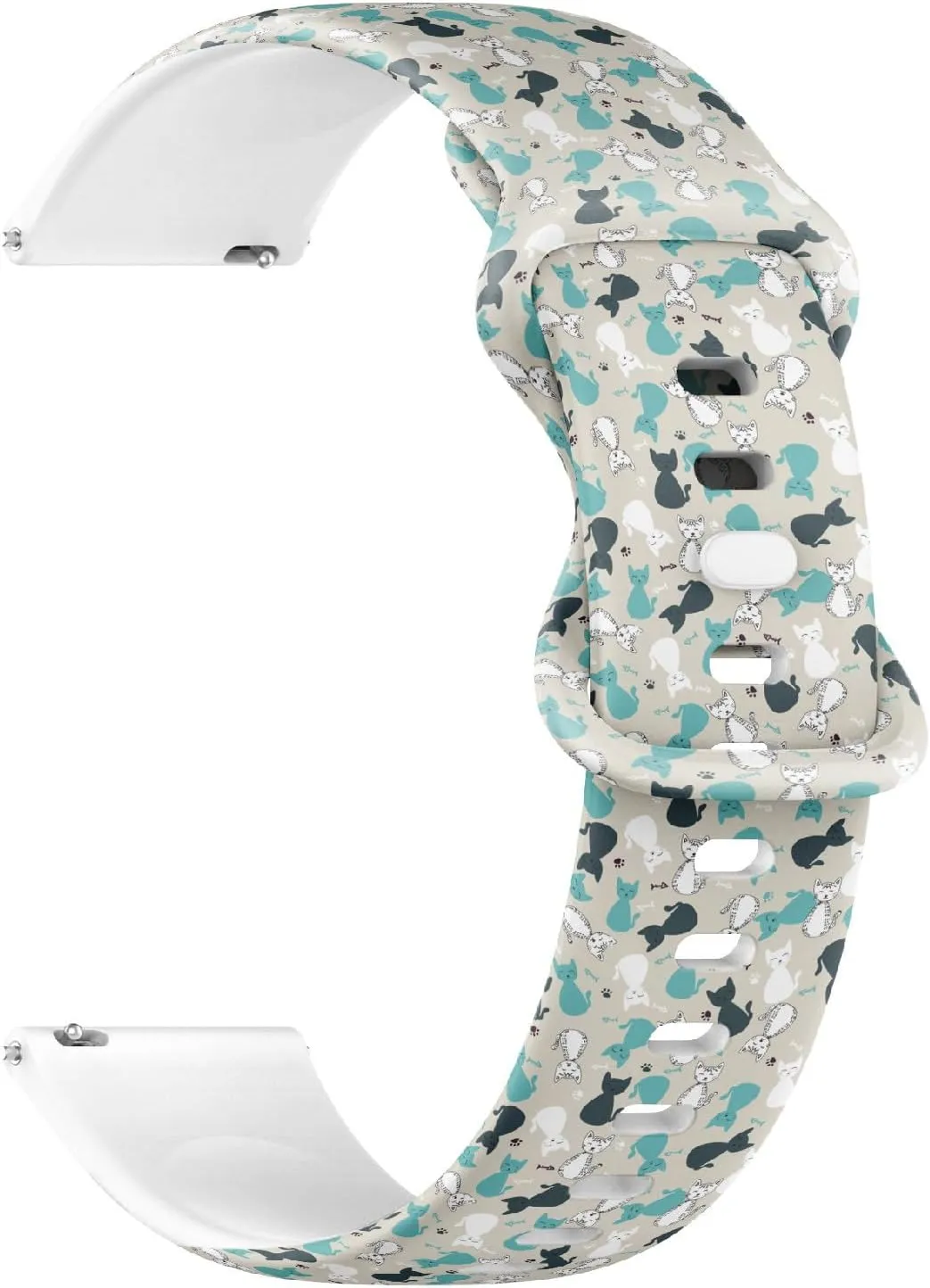 Band besides cannonball insulate tilt today (Colorful Cats Cat) Replacement Rubber Strap Bracelet for Women$ Men 18mm Quick Release Soft Sillicone Sports Watch 