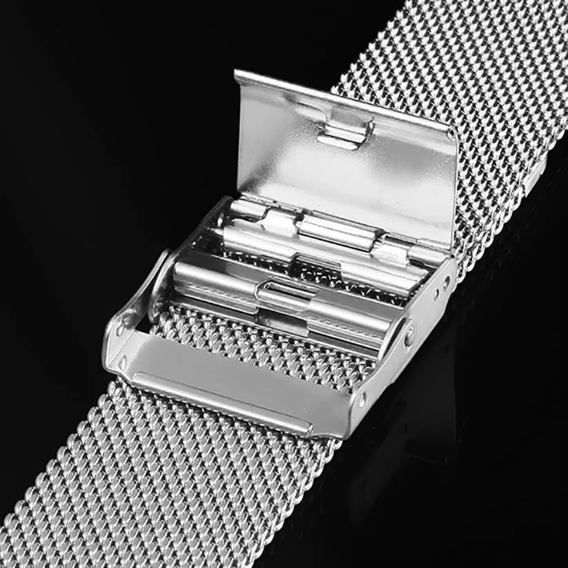 Band For 18/20/22/24mm Universal Milanese Stainless Steel Strap crime Wrist Belt Bracelet 1.0mm Mesh Watch 