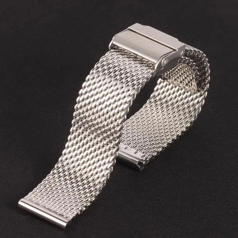 Band For 18/20/22/24mm Universal Milanese Stainless Steel Strap crime Wrist Belt Bracelet 1.0mm Mesh Watch 