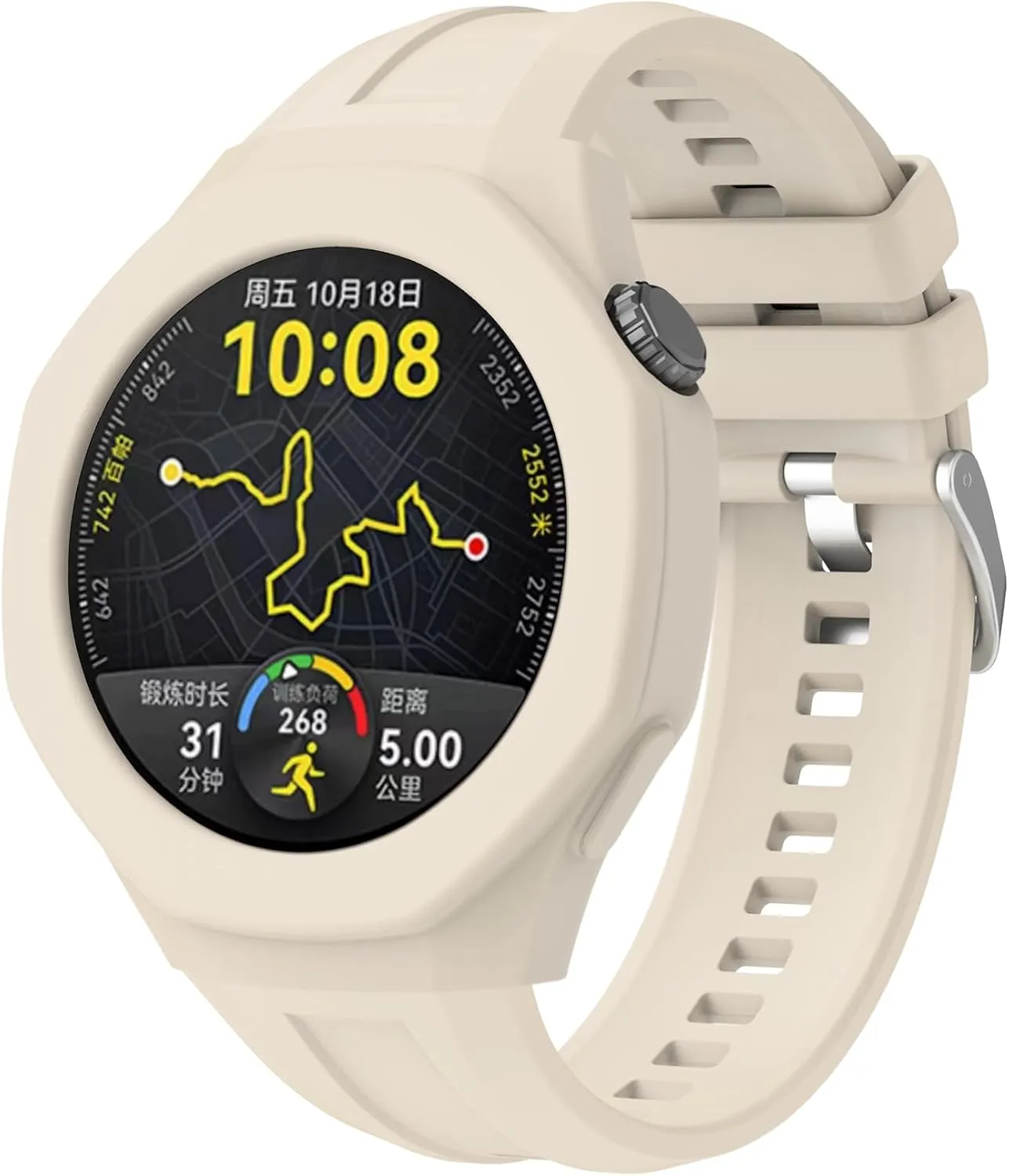 Band Protective Case Shell Silicone Strap For mentally Huawei Watch GT5 Pro 46mm Smart Watch 