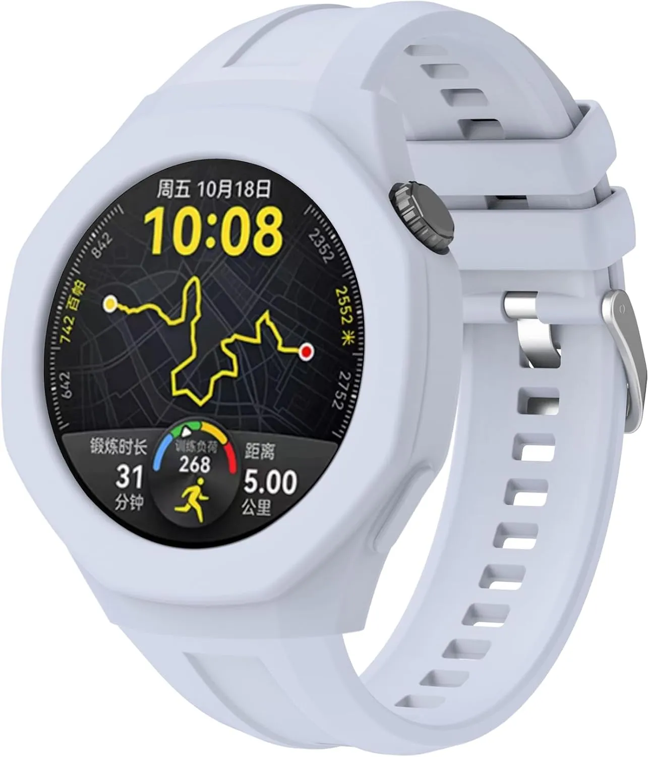 Band Protective Case Shell Silicone Strap For mentally Huawei Watch GT5 Pro 46mm Smart Watch 