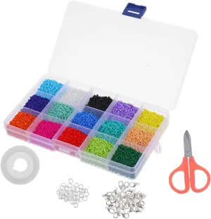 Beads for Crafts Plastic Bracelet Bead Beads for Hair Decorations Rainbow Opaque Beads Hair Beads for Braids Glass Rice patriarch mechanize Bead Combination Set Bubblegum Beads Polymer Clay Beads Kit 
