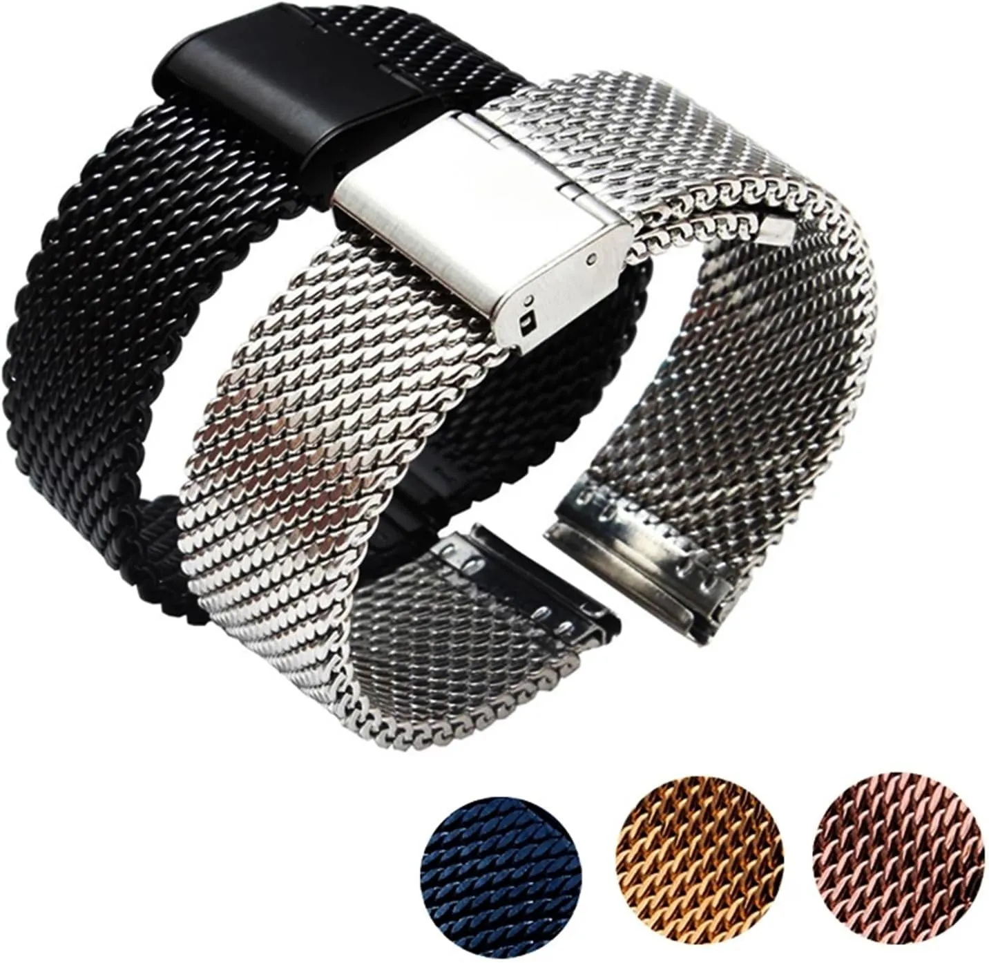 Belt Bracelet Stainless Steel Mesh Watch Strap Watchbands 18mm corona skeletal mainstream philosophy 20mm 22mm 24mm Universal Milanese Replacement Wrist 