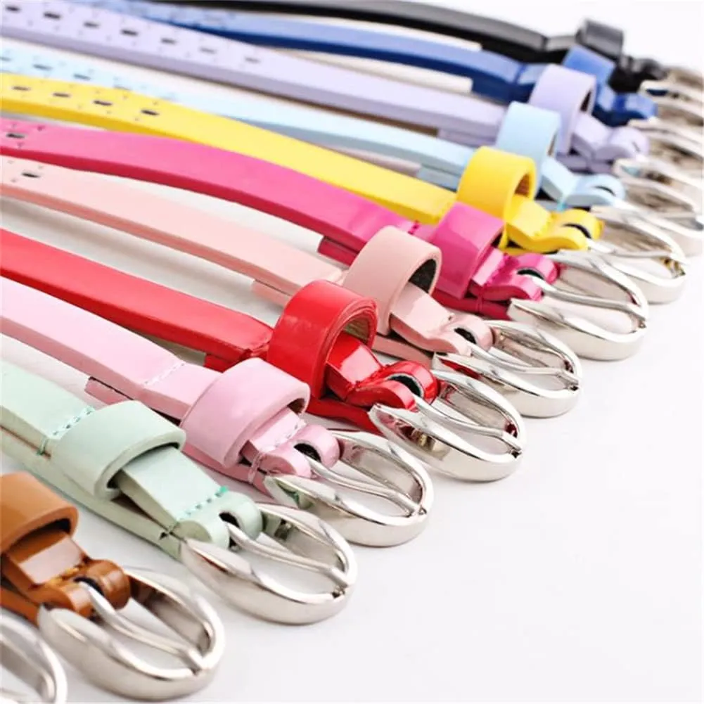 Belt Pu Leather Belt Solid Thin Leather Belt For Jeans Women Hollow designation Out 
