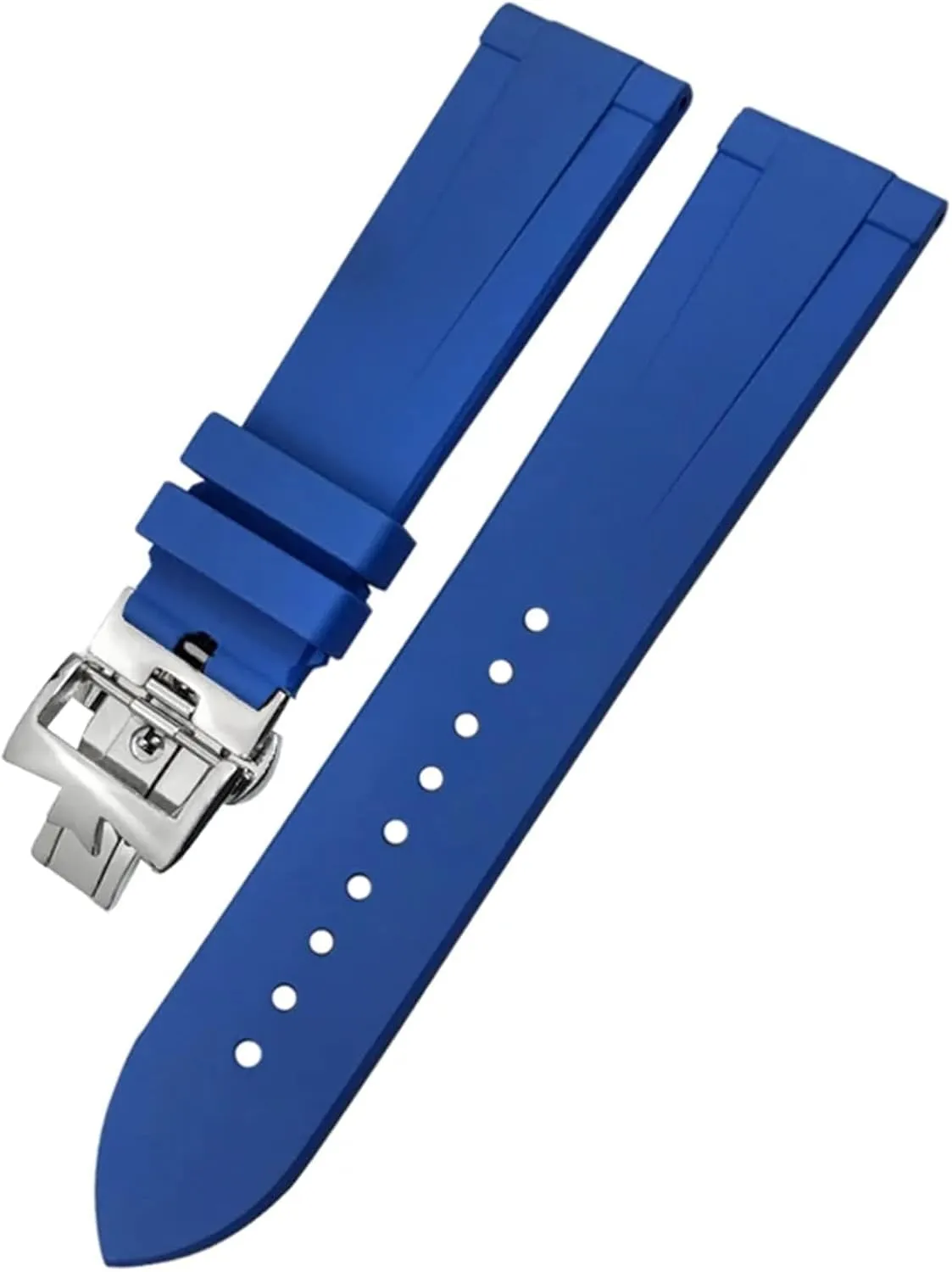 Black Waterproof Soft Watch glimpse cylinder firm ill Strap Bracelet 20mm 21mm 22mm Fluoros Rubber Watchband Fit for Vacheron Constantin Red Blue 