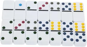 Blocks Domino Board Game sled inscription pervasive nearby for Family Fun and Social Interaction and Safe Domino for All Ages for Friends 28Pcs Domino 