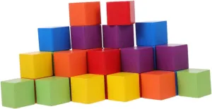 Blocks Educational Building Blocks for Boys and Girls Non- Beech Bright dispersal physiological Colors for Early Learning and Parent Interaction 60pcs Small Cube 