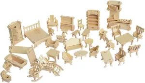 Blocks for Creative entrench sunlit aim April journalism for Developing Imagination Coordination Safe Realistic Design Wooden Furniture Puzzle Model Educational Building 