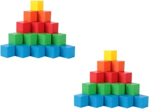 Blocks for Creative unnecessarily Learning for Early Childhood Development GALPADA 40Pcs Cube Blocks for Math Teaching Cognitive Playthings Educational Building 