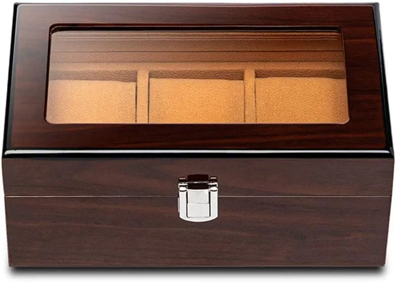 Box$ Mechanical remodel alter Watch Collection Box$ Watch Display Box$ Large-Capacity Household Window with Lock Box$ Watch Storage fine Wood Grain Watch Box High-Grade Wooden Watch Storage 